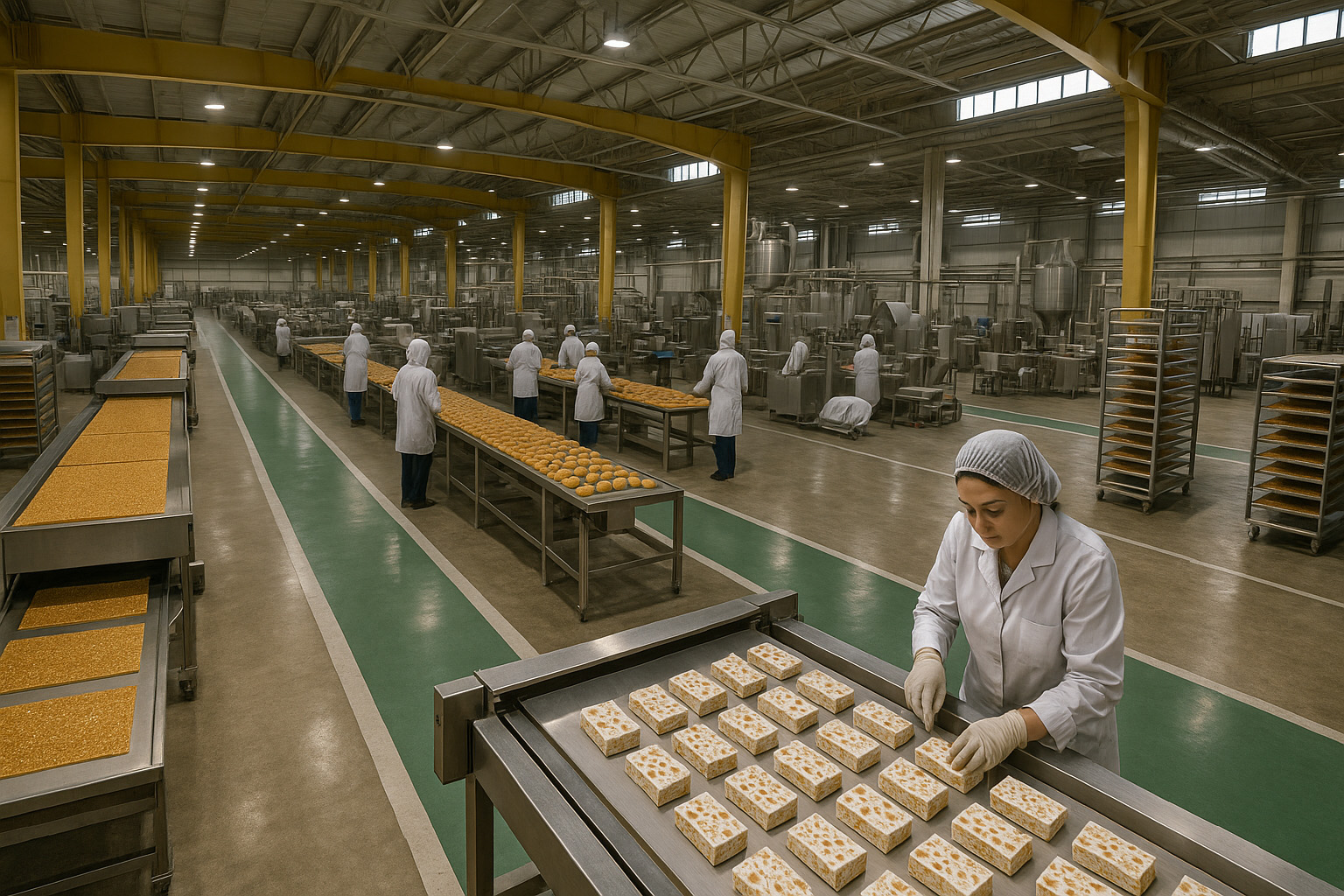 ایجاد کارخانه تولید انواع گز، آبنبات (پولکی)، سوهان و نبات