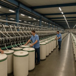 ایجاد کارخانه تولید نخ صددرصد پنبه‌ای (رینگ و اپن‌اند)