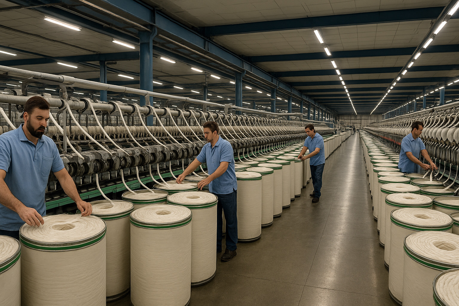 ایجاد کارخانه تولید نخ صددرصد پنبهای (رینگ و اپناند)