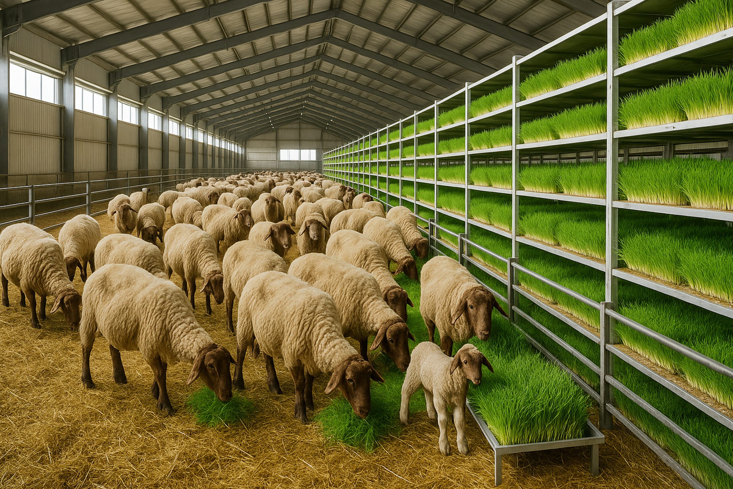 خودکفایی تولید گوسفند با تغذیه خوراک تازه هیدروپونیک