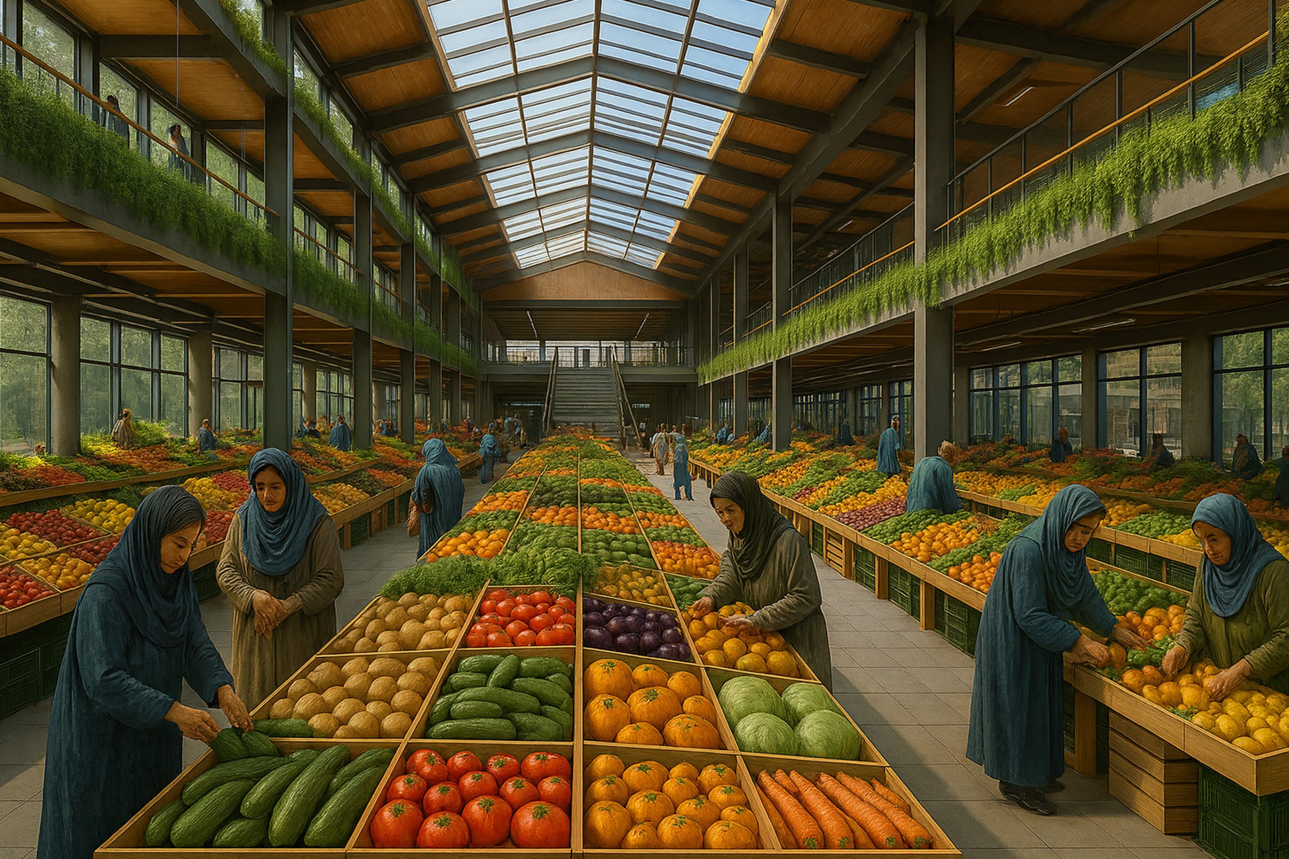 احداث بازار روز در زمینی به مساحت 915 متر مربع در 2 طبقه با زیربنای 1100 مترمربع