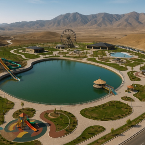 مجموعه تفریحی ، گردشگری واستخر ذخیره آب جنب جاده ترانزیت مهاباد