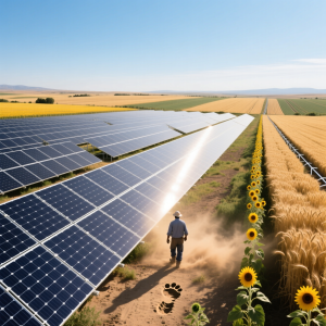 احداث نیروگاه خورشیدی در 9 گروه کشاورزی