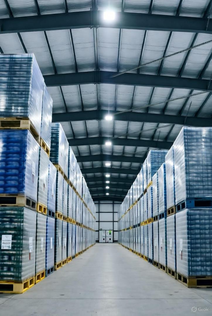 سردخانه 3000 تنی که 2000 تن آن بالای صفر و 1000 تن آن زیر صفر است.( دارای جواز تاسیس)